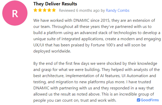 They Deliver Results review by Randy