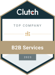 Clutch top company B2B Services 2023 badge